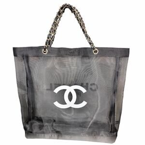 Chanel Paris Black Mesh Tote Bag – GWP – Brand New
